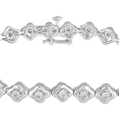 Sterling Silver 1/2 Carat T.W. Diamond Bracelet