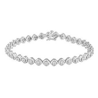 Royal Aura Sterling Silver 1/2 Carat T.W. Diamond Bracelet