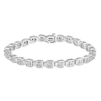 Royal Aura Sterling Silver 1/2 Carat T.W. Diamond Bracelet
