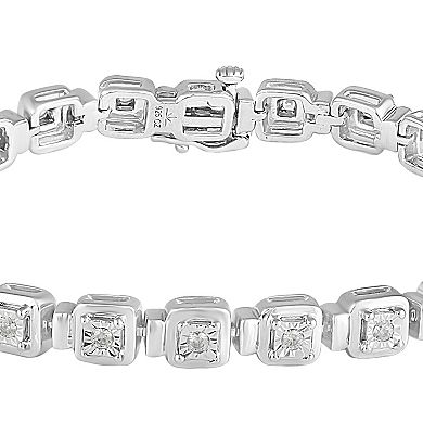Sterling Silver 1/2 Carat T.W. Diamond Bracelet
