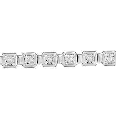 Sterling Silver 1/2 Carat T.W. Diamond Bracelet