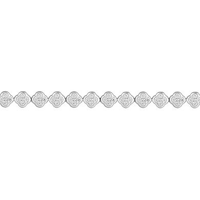 Sterling Silver 1 1/4 Carat T.W. Diamond Bracelet
