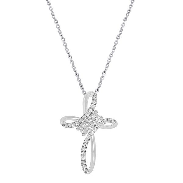 Kohl's diamond cross deals necklace