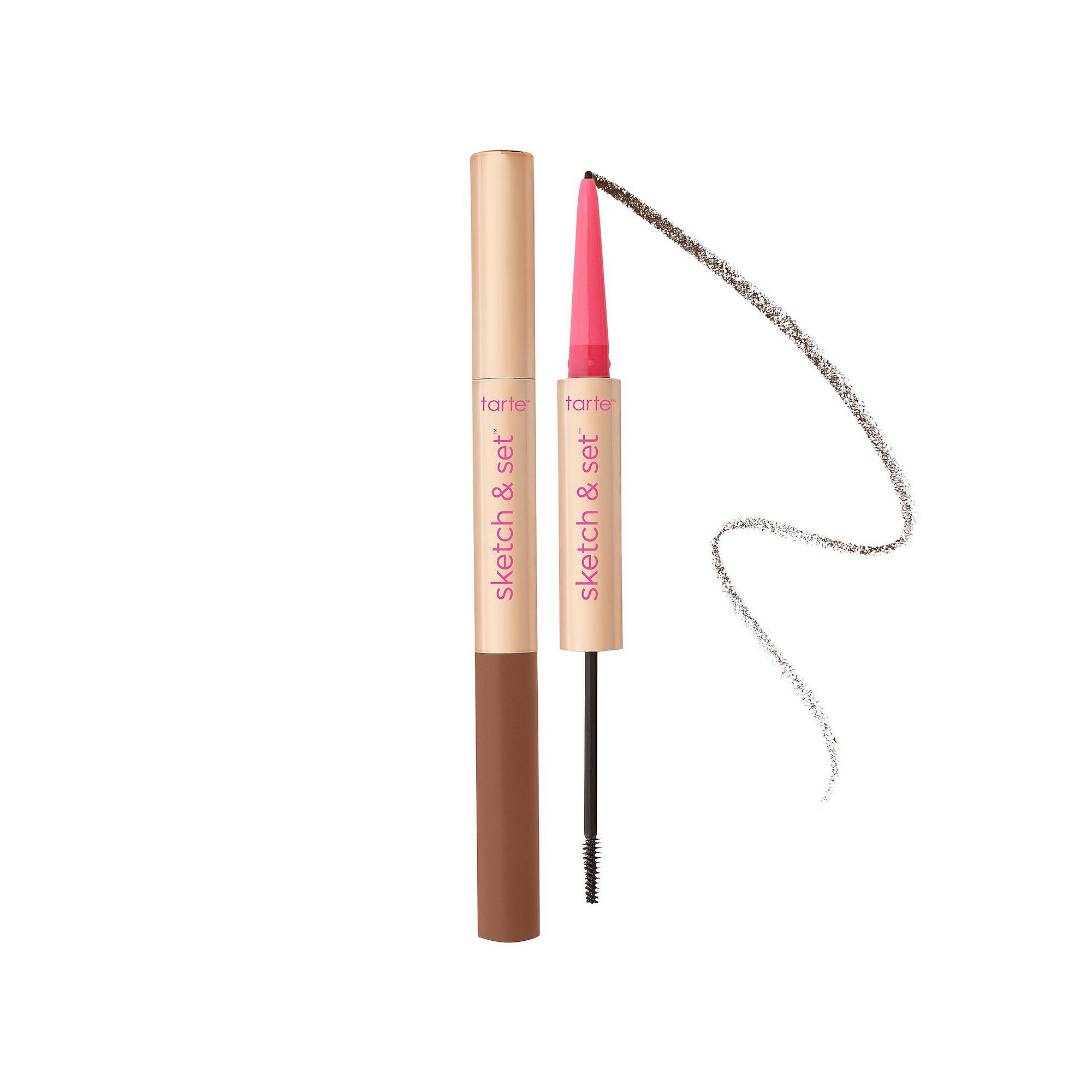 tarte Sketch & Set Brow Pencil and Tinted Gel, Medium Brown