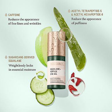 Peptide Brightening & De-Puffing Eye Gel + Squalane
