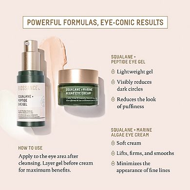 Peptide Brightening & De-Puffing Eye Gel + Squalane