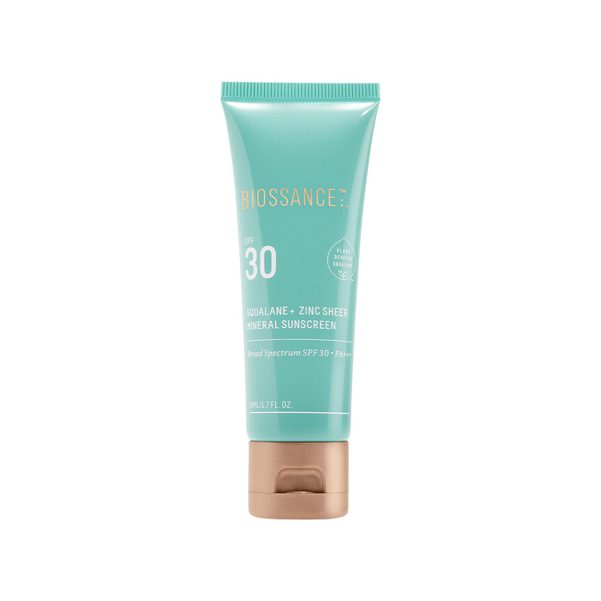 Biossance Zinc Sheer Hydrating Mineral Face Sunscreen SPF 30 with Ectoin + 