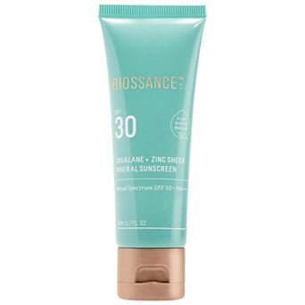 Biossance Zinc Sheer Hydrating Mineral Face Sunscreen SPF 30 with Ectoin + Squalane