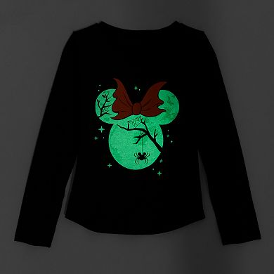 Disney's Mickey & Minnie Mouse Toddler Girl & Baby Glow-in-the-Dark Halloween Graphic Tee by by Family Fun™