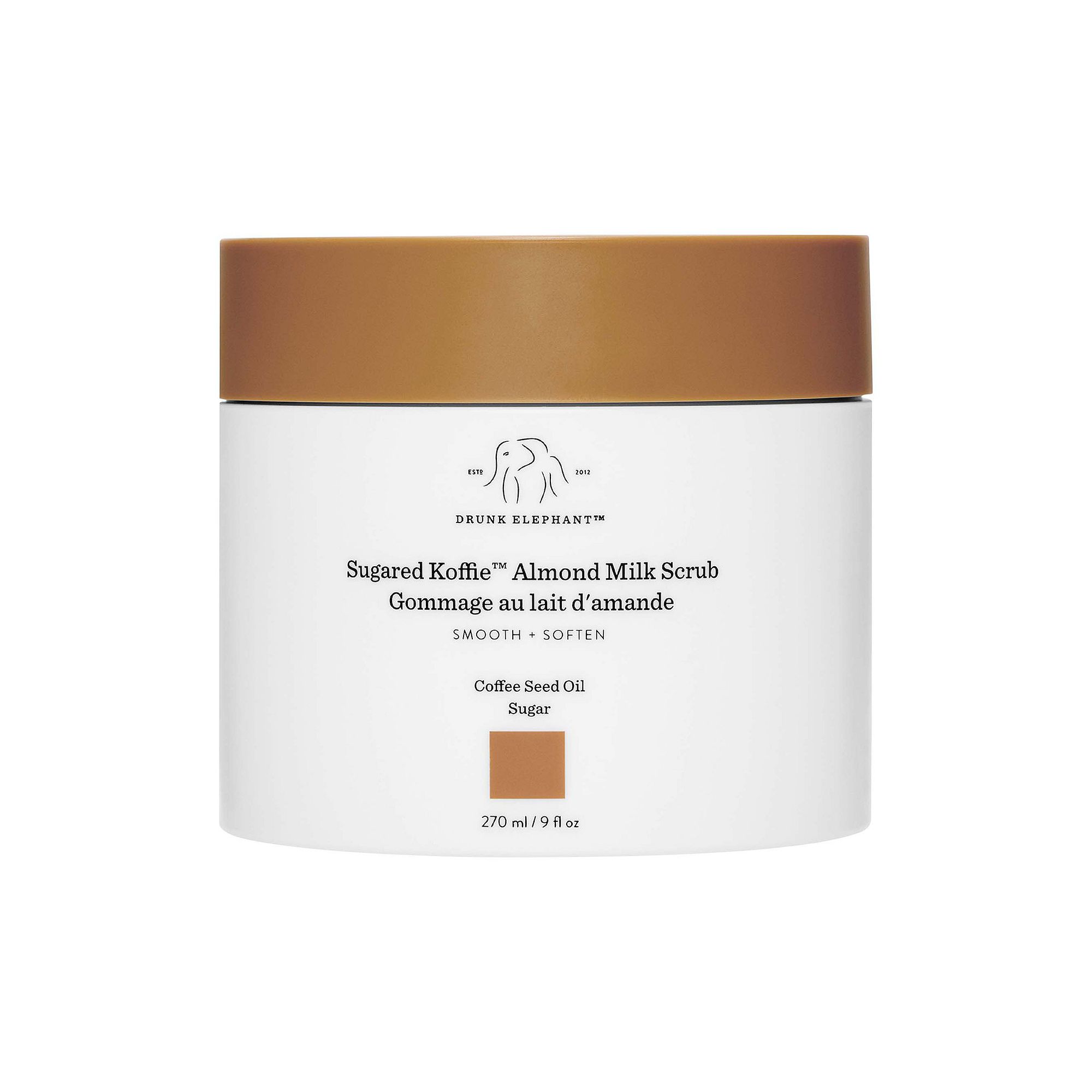 Drunk Elephant Sugared Koffie Almond Milk Body Scrub, Size: 9 Oz, None