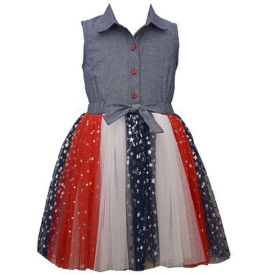 Girls 4 16 Bonnie Jean Americana Button Up Dress