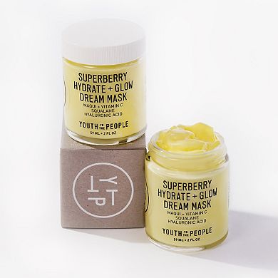 Mini Superberry Hydrate + Glow Dream Night Cream + Mask with Vitamin C