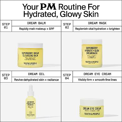 Mini Superberry Hydrate + Glow Dream Night Cream + Mask with Vitamin C