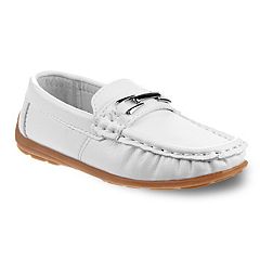 White formal shoes store for boys