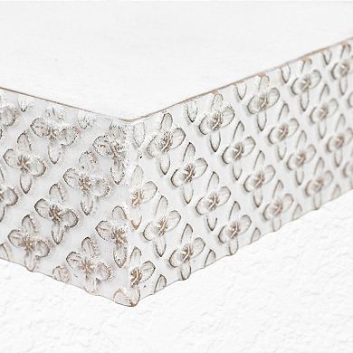 American Art Decor Embossed Floating Wall Shelf