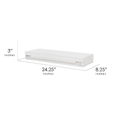 American Art Decor Embossed Floating Wall Shelf