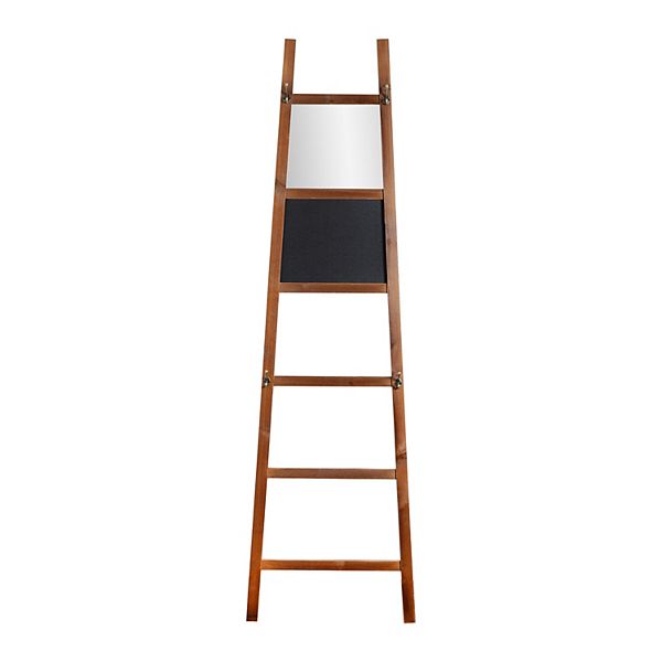 Hoelahoep Boekhouder moordenaar American Art Décor Wood Decorative Ladder with Mirror & Chalkboard