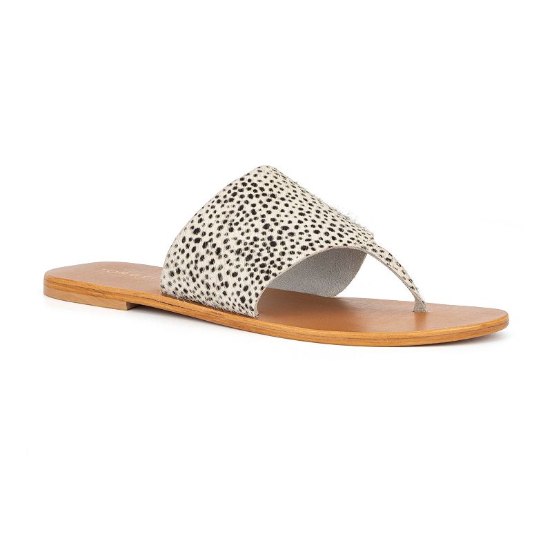 FEI1058-PONY Torgeis Inara Womens Leather Thong Sandals, Size:  sku FEI1058-PONY