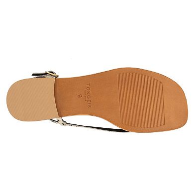 Torgeis Diana Women's Leather Thong Sandals
