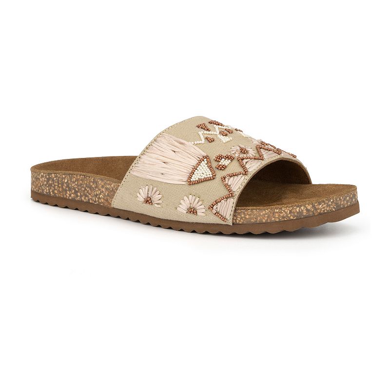 FEI1069-BEIGE Torgeis Delilah Womens Slide Sandals, Size: 10, Me sku FEI1069-BEIGE