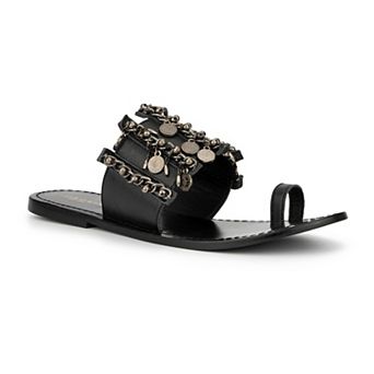 Torgeis Eden Women's Leather Coin Charm Sandals