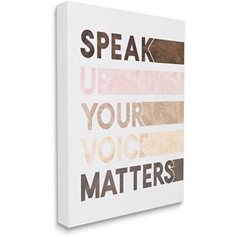 Stupell Home Decor Your Voice Matters Equality Canvas Wall Art