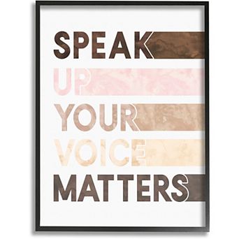 Stupell Home Decor Equality Your Voice Matters Canvas Wall Art