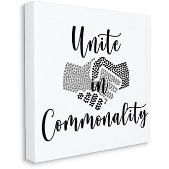 Stupell Home Decor Unite in Commonality Handshake Canvas Wall Art