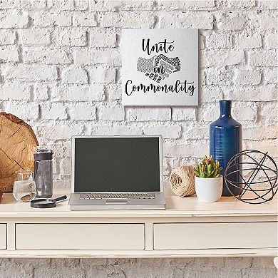 Stupell Home Decor Unite in Commonality Handshake Canvas Wall Art
