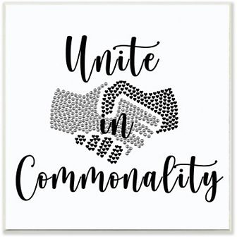 Stupell Home Decor Unite in Commonality Handshake Plaque Wall Art