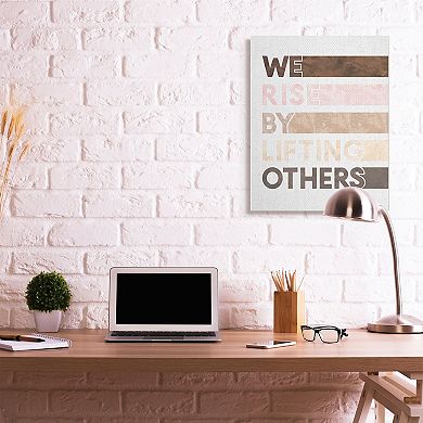 Stupell Home Decor Rise by Lifting Others Motivational Canvas Wall Art
