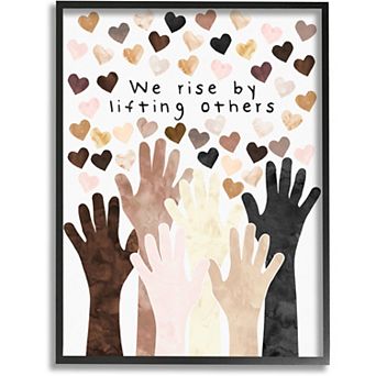 Stupell Home Decor We Rise by Lifting Others Canvas Wall Art