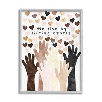 Stupell Home Decor We Rise by Lifting Others Hands Canvas Wall Art