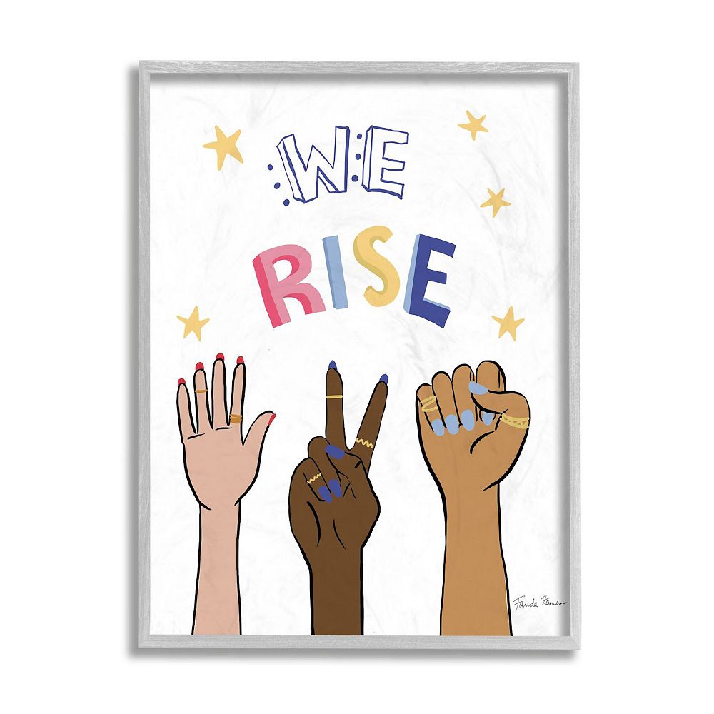 Stupell Home Decor Hands Raised We Rise Canvas Wall Art
