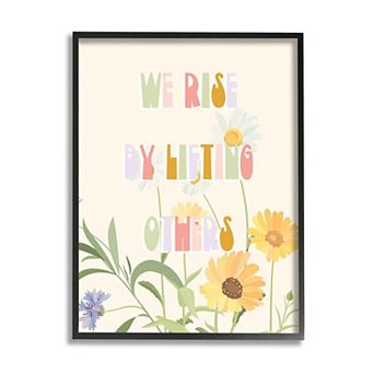 Stupell Home Decor We Rise by Lifting Others Spring Florals Canvas Wall Art