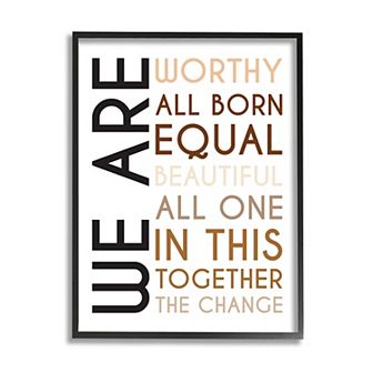 Stupell Home Decor We Are Worthy Inspirational Canvas Wall Art