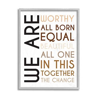 Stupell Home Decor Inspirational We Are Worthy Canvas Wall Art