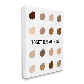 Stupell Home Decor Together We Rise Inspirational Canvas Wall Art