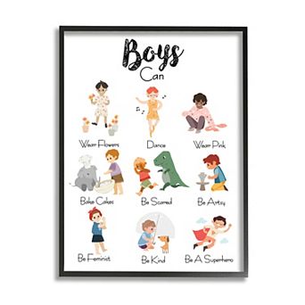 Stupell Home Decor Boys Fun Activities Canvas Wall Art