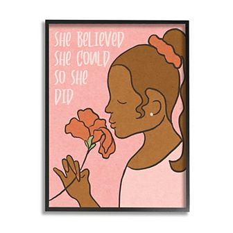 Stupell Home Decor So She Did Inspirational Canvas Wall Art