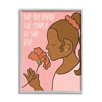 Stupell Home Decor Inspirational So She Did Canvas Wall Art