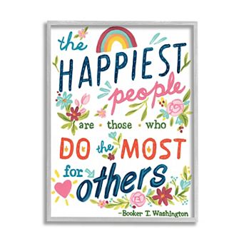 Stupell Home Decor Happy People Do Most Florals Canvas Wall Art