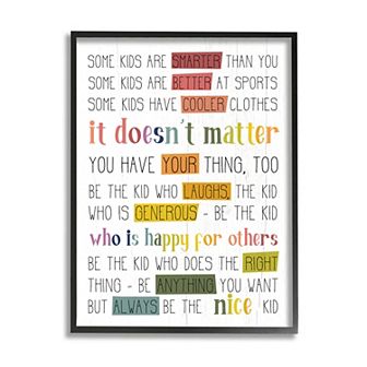 Stupell Home Decor Be the Nice Kid Canvas Wall Art
