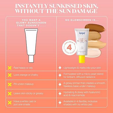 Glowscreen SPF 40 Sunscreen with Hyaluronic Acid + Niacinamide