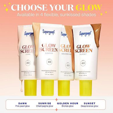 Glowscreen SPF 40 Sunscreen with Hyaluronic Acid + Niacinamide