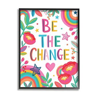 Stupell Home Decor Be The Change Canvas Wall Art