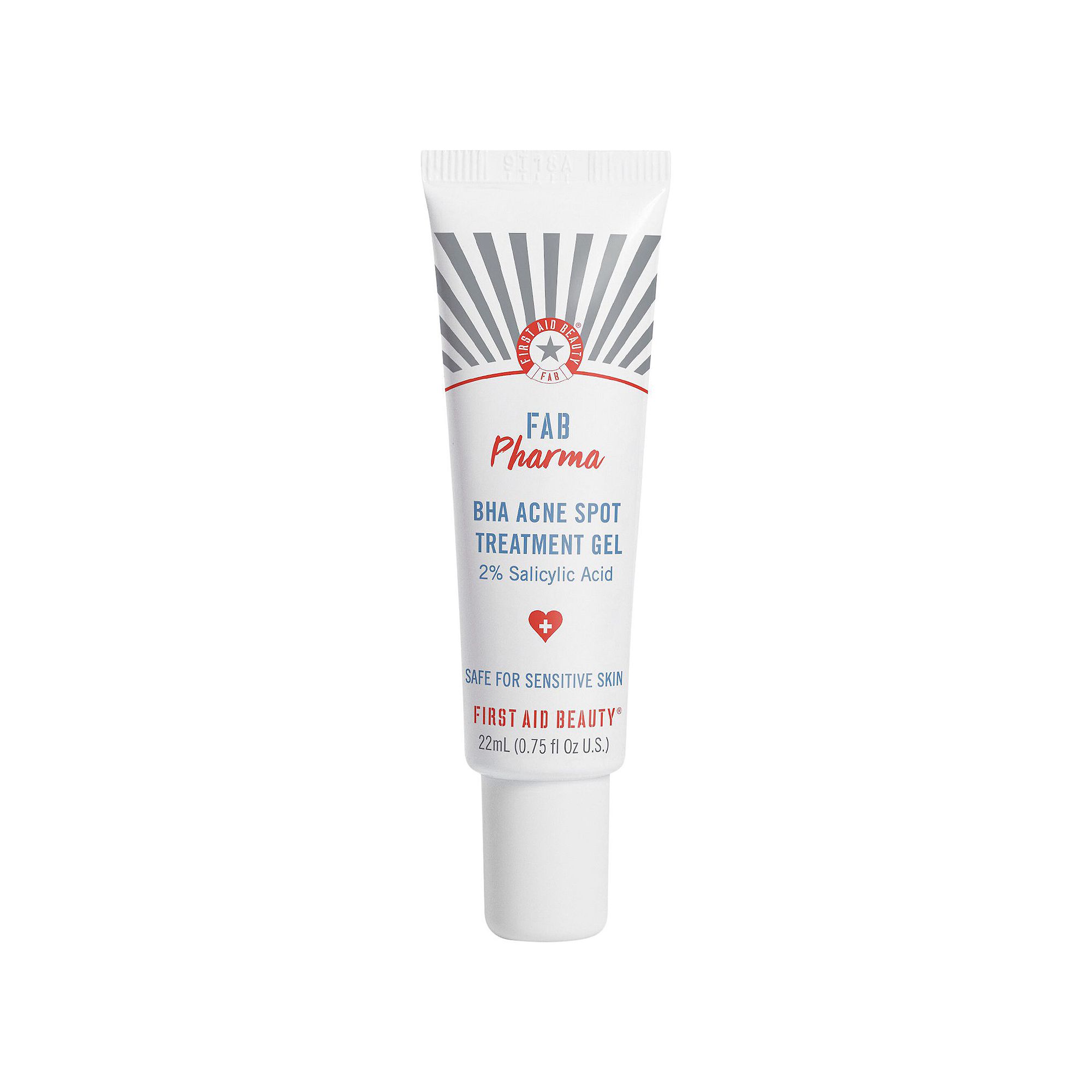 First Aid Beauty FAB Pharma BHA Acne Spot Treatment Gel 2% Salicylic Acid, 
