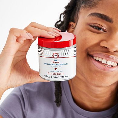 FAB Pharma White Clay Acne Treatment Pads 2% Salicylic Acid