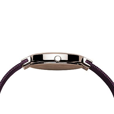 BERING Anniversary Collection Women's Purple Mesh Strap Watch - 10X31-ANN3