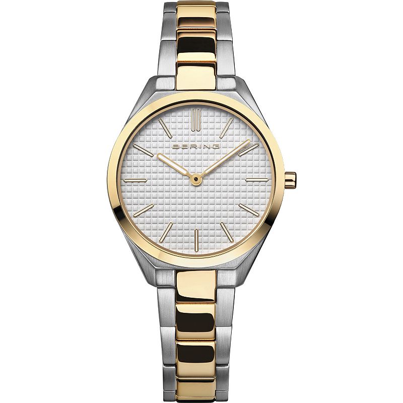 BERING Womens Ultra Slim Two-Tone Stainless Steel Bracelet Watch - 17231-7